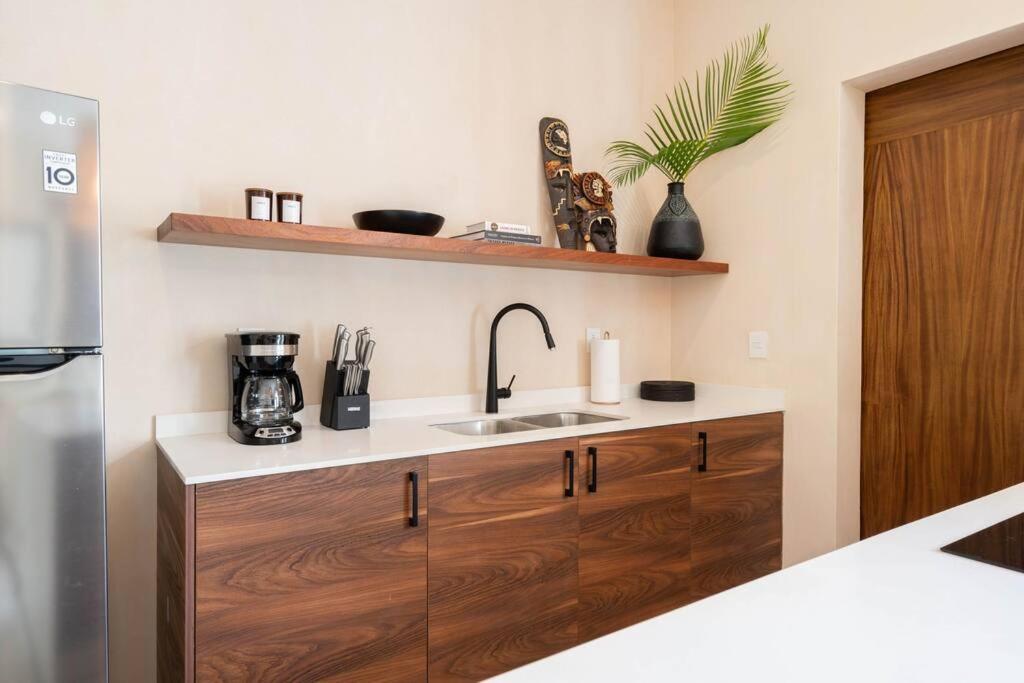 Апартаменты Departamento Boho Chic, Alberca Privada , Centrico Тулум Экстерьер фото