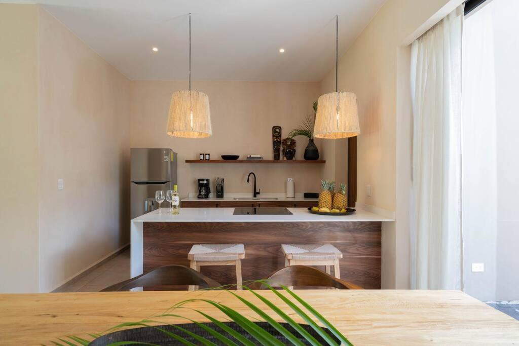 Апартаменты Departamento Boho Chic, Alberca Privada , Centrico Тулум Экстерьер фото