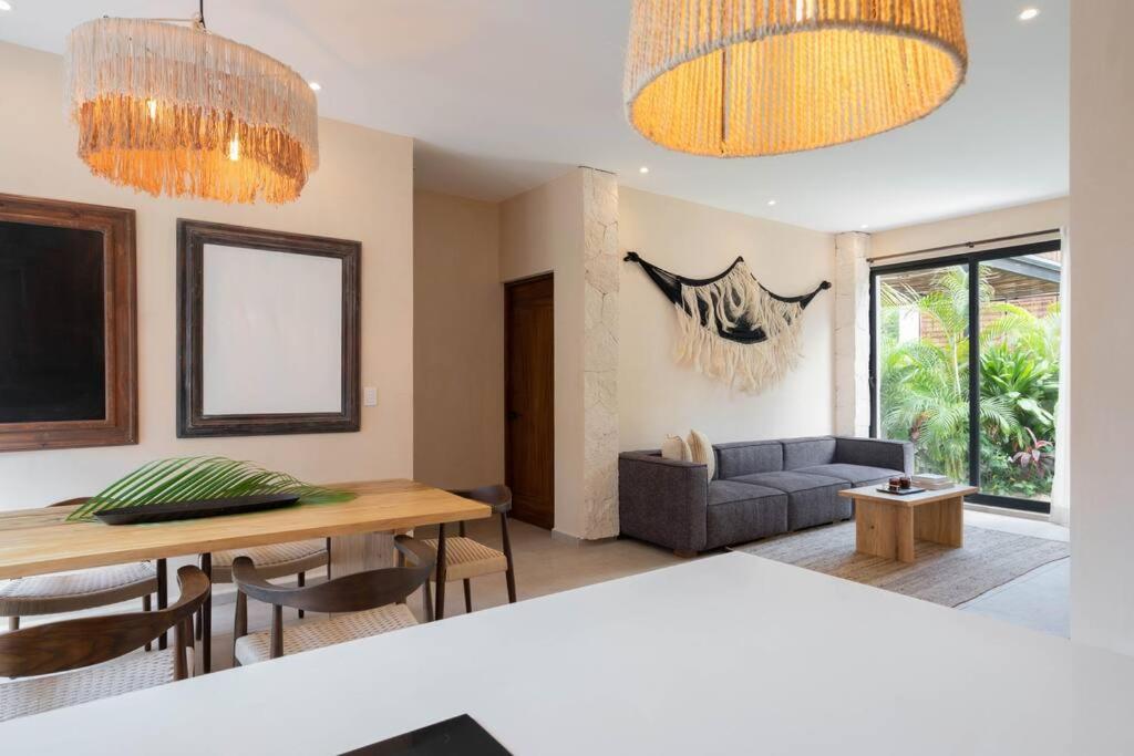 Апартаменты Departamento Boho Chic, Alberca Privada , Centrico Тулум Экстерьер фото